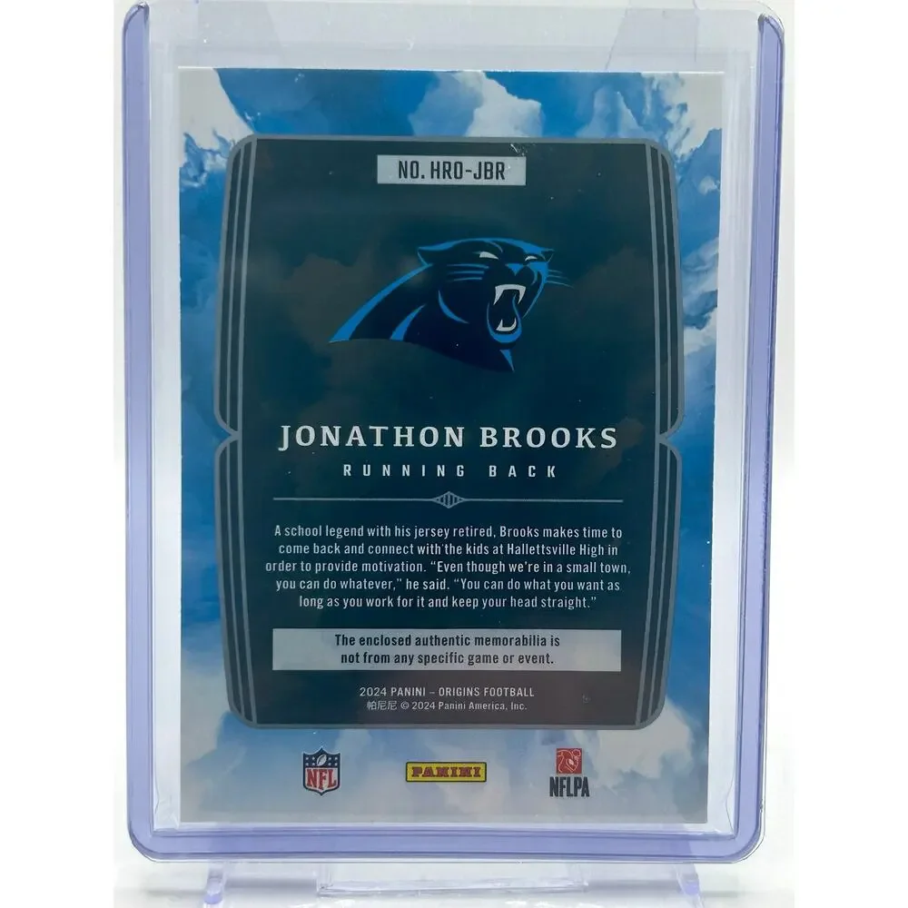2024 Panini Origins Jonathon Brooks Rookie Hometown Roots Patch 56/75 Panthers